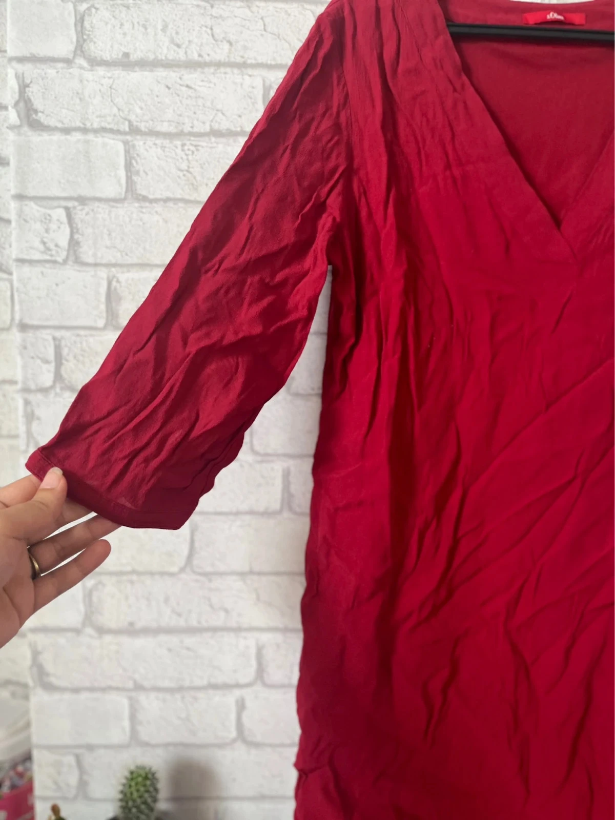 Tunique rouge décolleté V – Taille 42 – S.Oliver – photo 2